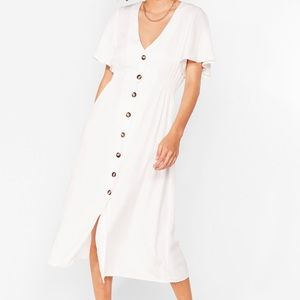 Button Midi Dress